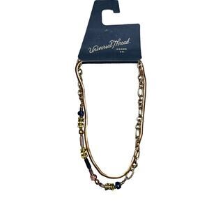 Universal Thread Women's Mixed Asymmetrical Irregular Beaded Layered Chain 17.5"
